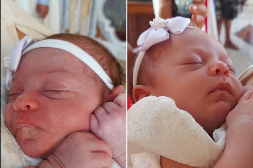 FOTO Ove fotografije uslikane su nekoliko minuta prije i poslije krštenja djevojčice; možete li uočiti razliku