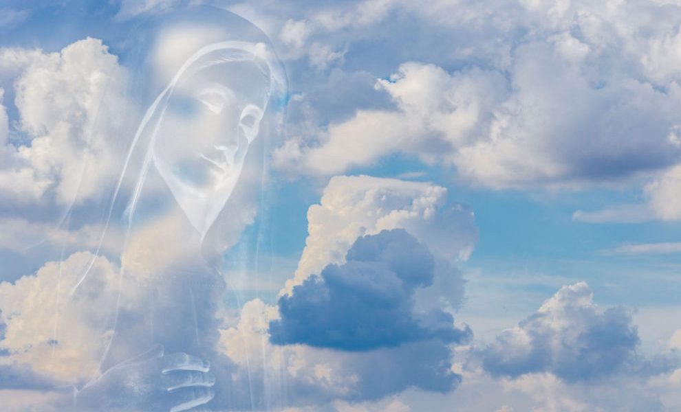 Virgin Mary In The Clouds