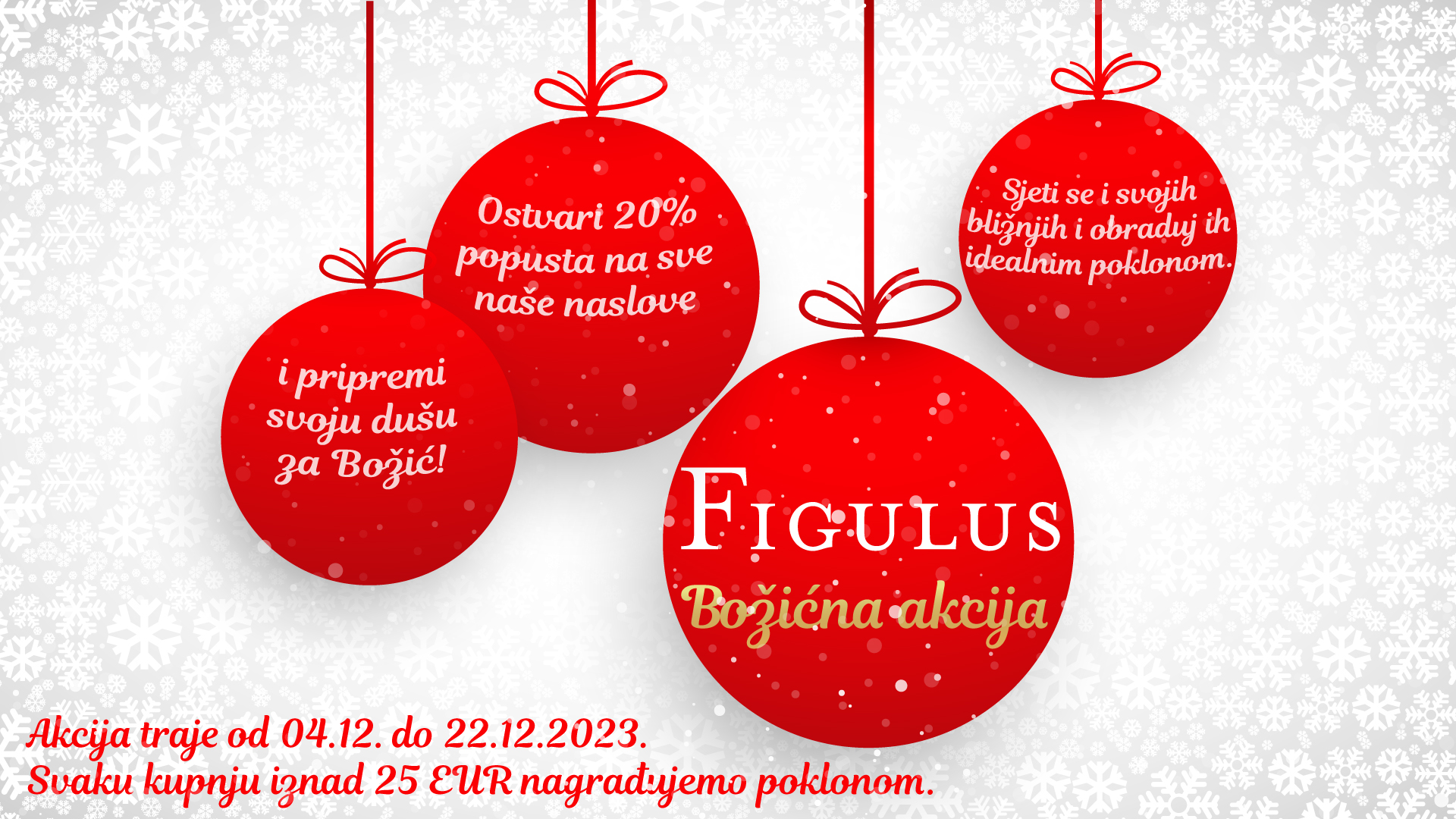 Božićna akcija Biblioteke Figulus traje do 22.12. Potraži sva naše naslove snižene 20%