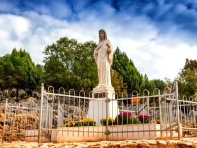 Blessed,Virgin,Mary,Statue,On,Mount,Podbrdo,,The,Apparition,Hill