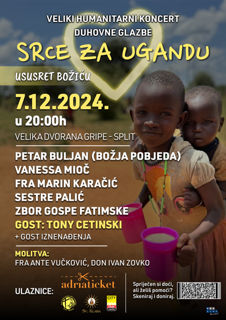 plakat humanitarni koncert srce za ugandu